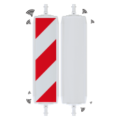 BASt traffic panel NOX | with RFID Tag | hatched | on one side indicating left